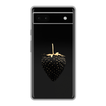 Силиконовый чехол на Google Pixel 6a с принтом Черная клубника