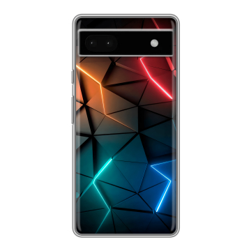 Силиконовый чехол на Google Pixel 6a с принтом Абстракция неон