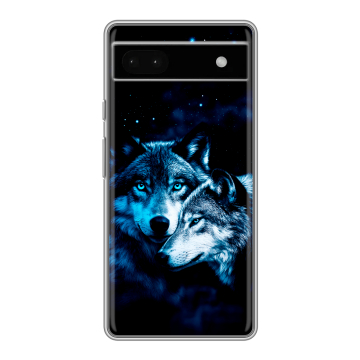 Силиконовый чехол на Google Pixel 6a с принтом Волки