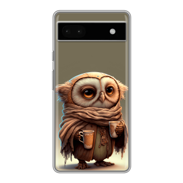 Силиконовый чехол на Google Pixel 6a с принтом Сова Силиконовый чехол на Google Pixel 6a с принтом Сова