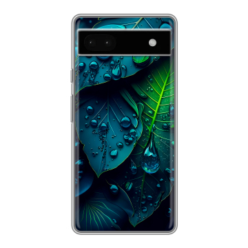 Силиконовый чехол на Google Pixel 6a с принтом Листья