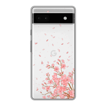 Силиконовый чехол на Google Pixel 6a с принтом Ветка сакуры