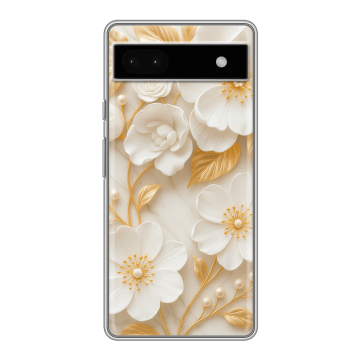 Силиконовый чехол на Google Pixel 6a с принтом Цветы