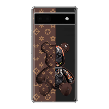 Силиконовый чехол на Google Pixel 6a с принтом Луи робот