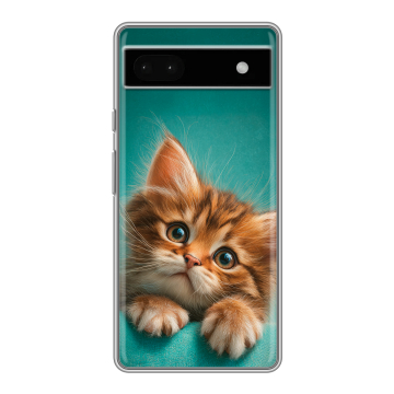 Силиконовый чехол на Google Pixel 6a с принтом котенок