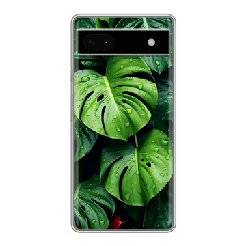 Силиконовый чехол на Google Pixel 6a с принтом Листья