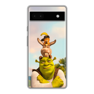 Силиконовый чехол на Google Pixel 6a с принтом Шрек Shrek