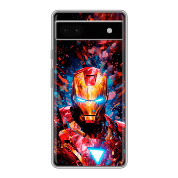 Силиконовый чехол на Google Pixel 6a с принтом Железный человек Ironman