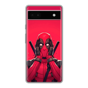 Силиконовый чехол на Google Pixel 6a с принтом Дедпул Deadpool