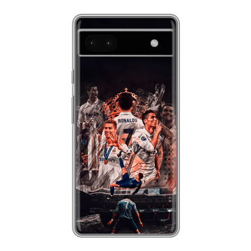 Силиконовый чехол на Google Pixel 6a с принтом Реал Роналдо Real Ronaldo Силиконовый чехол на Google Pixel 6a с принтом Реал Роналдо Real Ronaldo