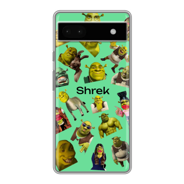 Силиконовый чехол на Google Pixel 6a с принтом Шрек Shrek