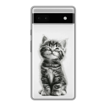 Силиконовый чехол на Google Pixel 6a с принтом Котенок