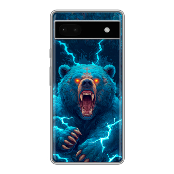 Силиконовый чехол на Google Pixel 6a с принтом Медведь