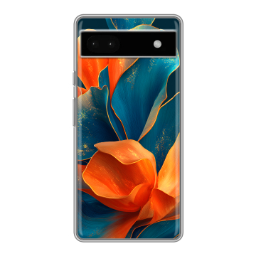 Силиконовый чехол на Google Pixel 6a с принтом Цветы