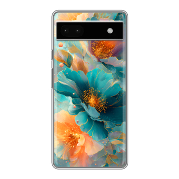 Силиконовый чехол на Google Pixel 6a с принтом Цветы