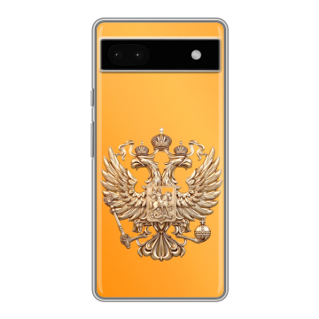 Силиконовый чехол на Google Pixel 6a с принтом Герб Флаг России