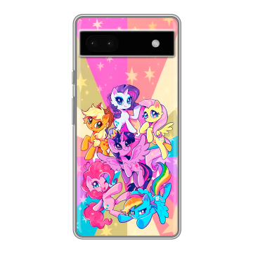 Силиконовый чехол на Google Pixel 6a с принтом My little pony Дружба чудо Силиконовый чехол на Google Pixel 6a с принтом My little pony Дружба чудо