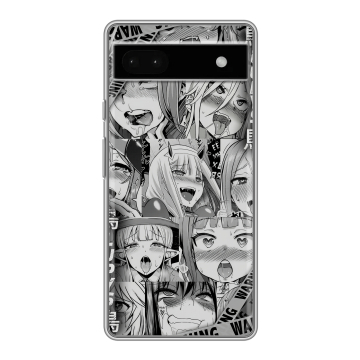 Силиконовый чехол на Google Pixel 6a с принтом Ahegao Ахегао Аниме