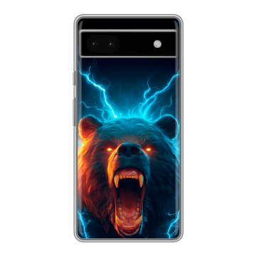 Силиконовый чехол на Google Pixel 6a с принтом Медведь