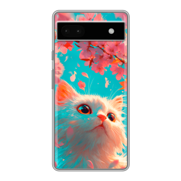 Силиконовый чехол на Google Pixel 6a с принтом Красивый кот