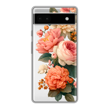 Силиконовый чехол на Google Pixel 6a с принтом цветы