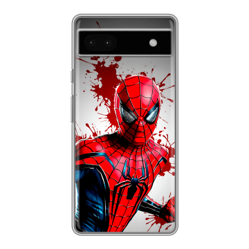 Силиконовый чехол на Google Pixel 6a с принтом Spiderman Человек паук