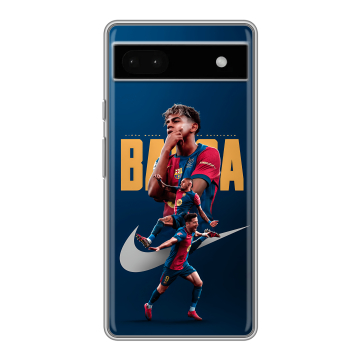 Силиконовый чехол на Google Pixel 6a с принтом Барселона Barca Yamal 