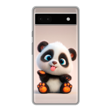 Силиконовый чехол на Google Pixel 6a с принтом милая панда