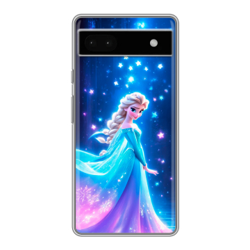 Силиконовый чехол на Google Pixel 6a с принтом Холодное сердце Frozen