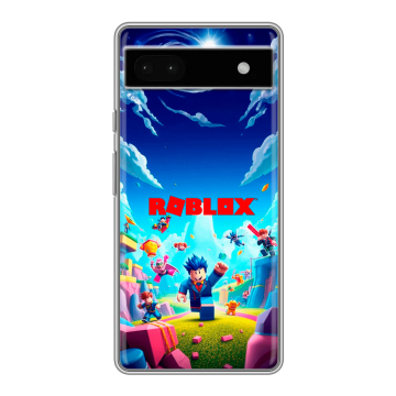 Силиконовый чехол на Google Pixel 6a с принтом Roblox Роблокс
