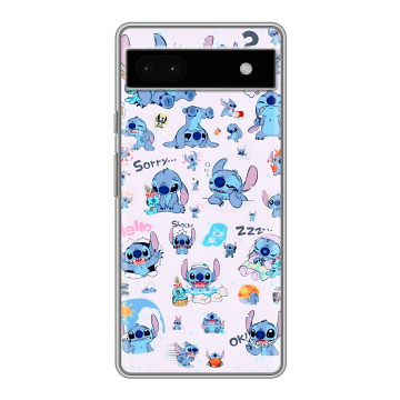Силиконовый чехол на Google Pixel 6a с принтом Лило и Стич Силиконовый чехол на Google Pixel 6a с принтом Лило и Стич