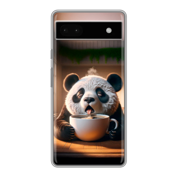 Силиконовый чехол на Google Pixel 6a с принтом смешная панда