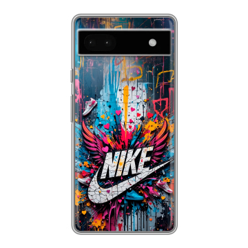 Силиконовый чехол на Google Pixel 6a с принтом Nike Найк