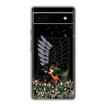 Силиконовый чехол на Google Pixel 6a с принтом Атака титанов