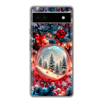 Силиконовый чехол на Google Pixel 6a с принтом Новый год