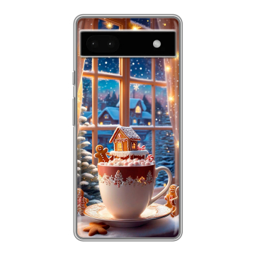 Силиконовый чехол на Google Pixel 6a с принтом Новый год