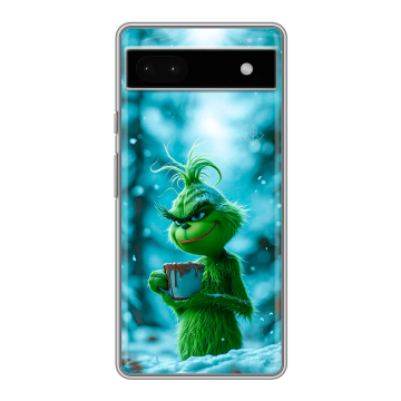 Силиконовый чехол на Google Pixel 6a с принтом Новый год гринч