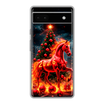 Силиконовый чехол на Google Pixel 6a с принтом Новый год