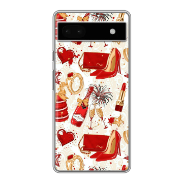 Силиконовый чехол на Google Pixel 6a с принтом Новый год