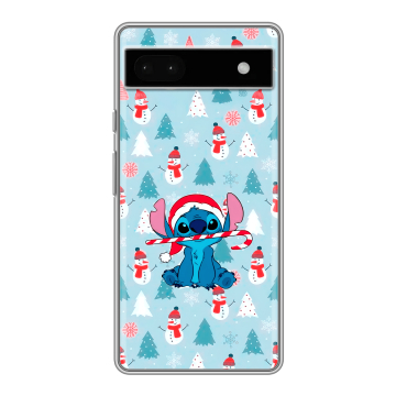 Силиконовый чехол на Google Pixel 6a с принтом Стич Новый год Силиконовый чехол на Google Pixel 6a с принтом Стич Новый год