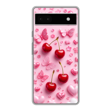 Силиконовый чехол на Google Pixel 6a с принтом для девочек