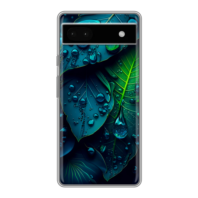 Силиконовый чехол на Google Pixel 6a с принтом Листья Силиконовый чехол на Google Pixel 6a с принтом Листья
