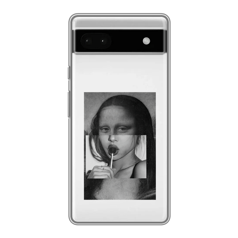 Силиконовый противоударный чехол на Google Pixel 6a с принтом Мона Лиза Силиконовый противоударный чехол на Google Pixel 6a с принтом Мона Лиза