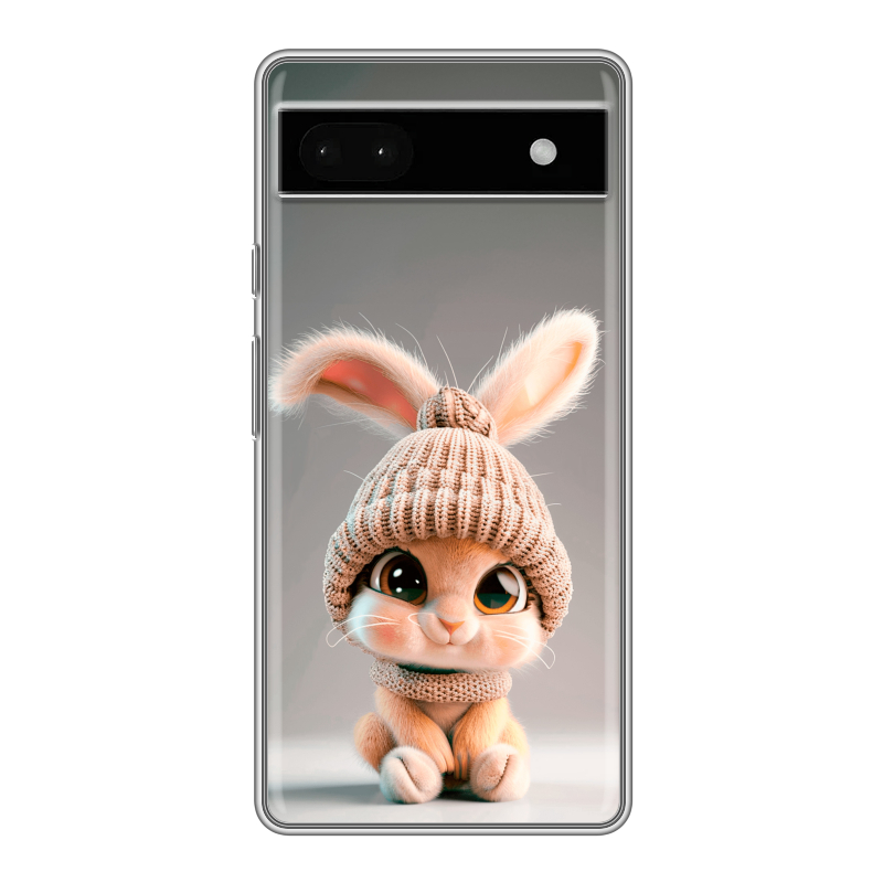 Силиконовый противоударный чехол на Google Pixel 6a с принтом Кролик Силиконовый противоударный чехол на Google Pixel 6a с принтом Кролик