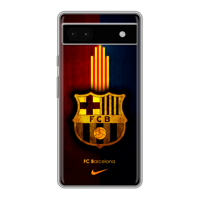 Силиконовый противоударный чехол на Google Pixel 6a с принтом Барселона Barcelona Силиконовый противоударный чехол на Google Pixel 6a с принтом Барселона Barcelona