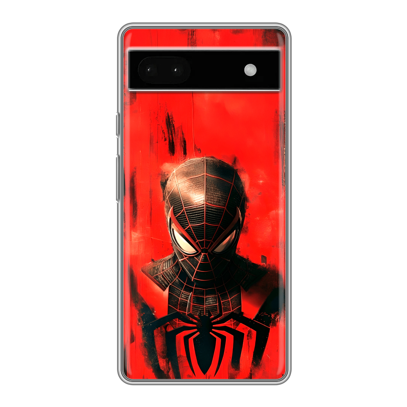 Силиконовый чехол на Google Pixel 6a с принтом человек паук spiderman Силиконовый чехол на Google Pixel 6a с принтом человек паук spiderman