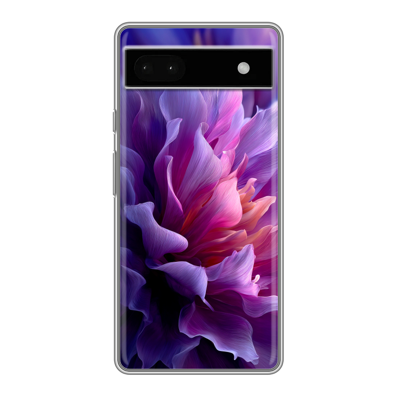 Силиконовый чехол на Google Pixel 6a с принтом женский цветы Силиконовый чехол на Google Pixel 6a с принтом женский цветы