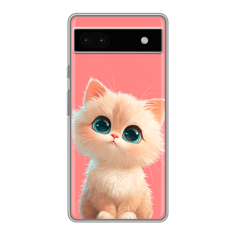Силиконовый чехол на Google Pixel 6a с принтом Розовый котенок Силиконовый чехол на Google Pixel 6a с принтом Розовый котенок