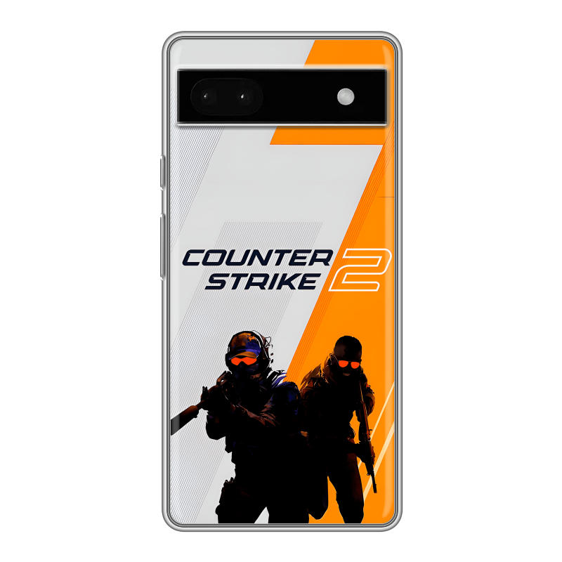 Силиконовый противоударный чехол на Google Pixel 6a с принтом Counter Strike Силиконовый противоударный чехол на Google Pixel 6a с принтом Counter Strike