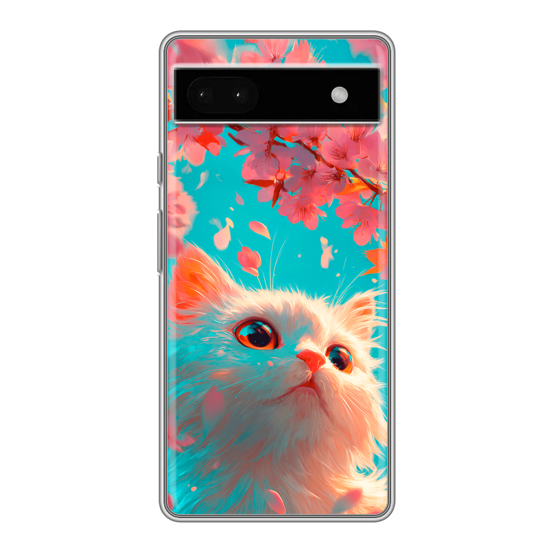 Силиконовый чехол на Google Pixel 6a с принтом Красивый кот Силиконовый чехол на Google Pixel 6a с принтом Красивый кот